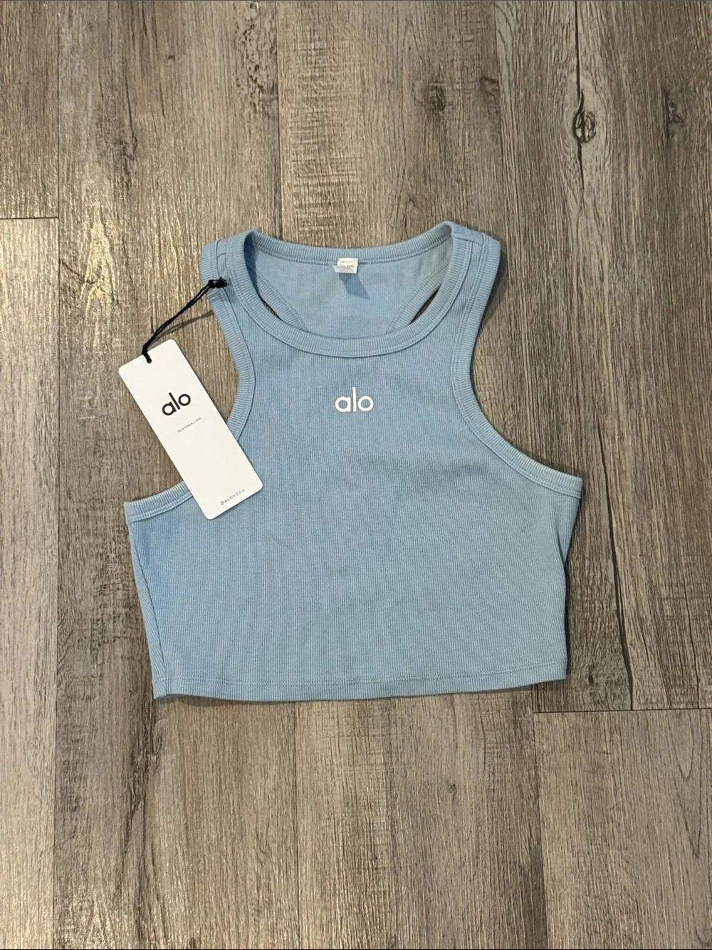 ALO Yoga Women's Aspire Tank -Celestial Blue